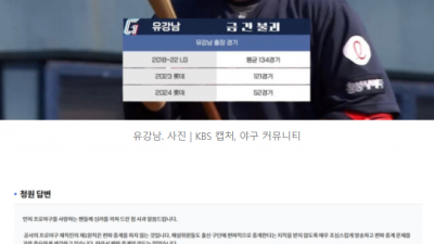 KBS 롯데 자이언츠 야구선수 유강남 조롱하고 편파 중계 했다는 논란에 대해 공식적으로 사과
