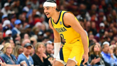 첫 판부터 이변! 4번 시드 인디애나, 1번 시드 클리블랜드에 원정 승리→NBA PO 2라운드 돌입