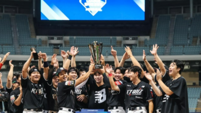 KT 위즈, 상무 꺾고 2025 퓨처스리그 챔피언 등극…김민석 MVP 수상