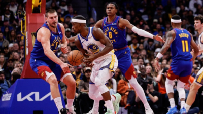 ‘쿨’한 요키치, 29분만 뛰고 트리플 더블! 덴버, GS 완파