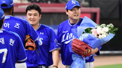 KBO '역대 2호' 기록 탄생, 1점 결국 지켜냈다…'구자욱 결승포' 삼성, KIA 잡고 '위닝 시리즈'