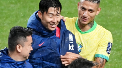흥민이형 그 잠바 나 줘! '오대영' 참패 후 절망하는 손흥민에 웃음 선물한 장난꾸러기 동료 히샬리송