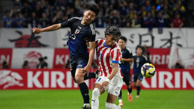 일본 축구 대표팀, 파라과이전 2-2 무승부