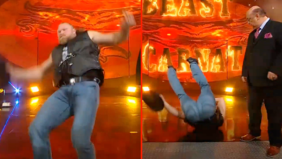 UFC·WWE 전설 브록 레스너, 생중계에서 ‘이례적 망신살’