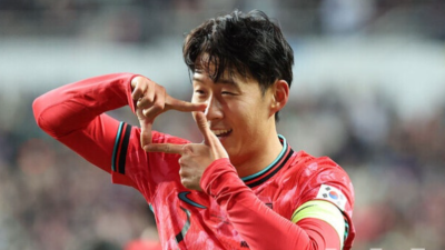 손흥민, 환상 프리킥 선제골! 한국, 볼리비아에 1-0 리드