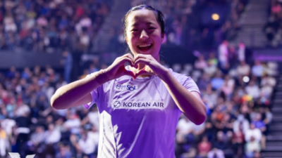 신유빈, 24분 셧아웃으로 완벽 4-0 승리! 2주 연속 WTT 챔피언스 4강 진출