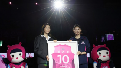 ‘아듀’ 김연경, 뜨거운 안녕… 흥국생명 10번 영구결번