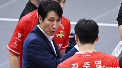 권영민 감독, 셧아웃 패배 원인 분석 “김주영 하이볼 토스 부정확…리듬 잃었다”
