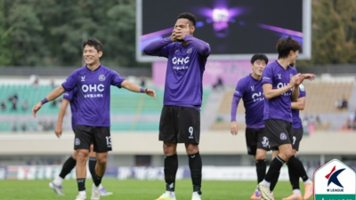 FC안양, 김천에 4-1 대승…유병훈 감독 “파이널도 이렇게, 1부에 남겠다”