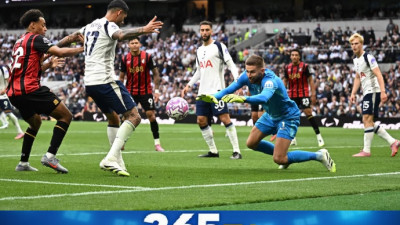 본머스, 토트넘에게 1-0으로  날카로운 현실 일격